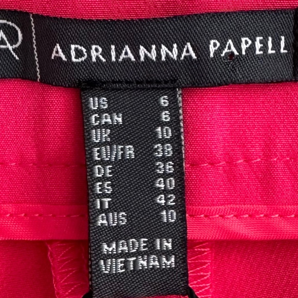 Adrianna Papell Bi Stretch Kate Fit Cropped Pants Fruit Punch (Pink) Size 6 NWT - Picture 5 of 14
